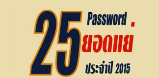 25 passwords ยอดแย่ ประจำปี 2015 Bad Password 2016