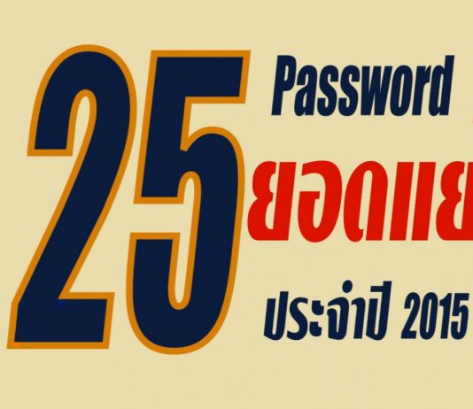 25 passwords ยอดแย่ ประจำปี 2015 Bad Password 2016