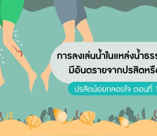 ปรสิตน้อยกลอยใจ ตอนที่ 12: การลงเล่นน้ำในแหล่งน้ำธรรมชาติมีอันตรายจากปรสิตหรือไม่